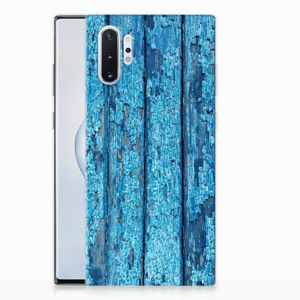 Samsung Galaxy Note 10 Plus Bumper Hoesje Wood Blue