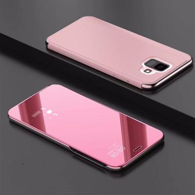 Galvaniseren spiegel horizontale Flip lederen case voor Xiaomi Pocophone F1 met houder (Rose goud)