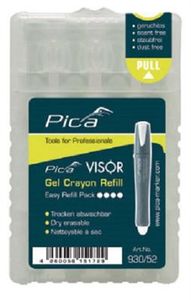Pica 930/52 VISOR Boardmarker Navulling wit, 4st.