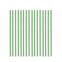 Herbruikbare rietjes - 50x - Groen/wit - Kunststof - 22 cm