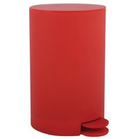 MSV kleine pedaalemmer - kunststof - rood - 3L - 15 x 27 cm - Badkamer/toilet - Pedaalemmers - thumbnail