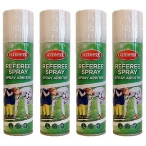 4x spuitbussen voetbal scheidsrechters spray 150 ml