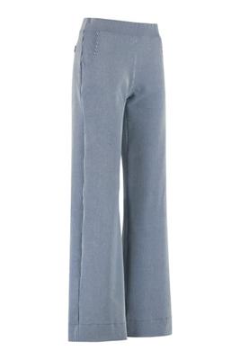 Edith seersucker trousers - white/blue - 07179