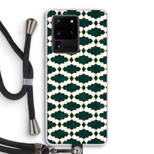 Moroccan tiles: Samsung Galaxy S20 Ultra Transparant Hoesje met koord