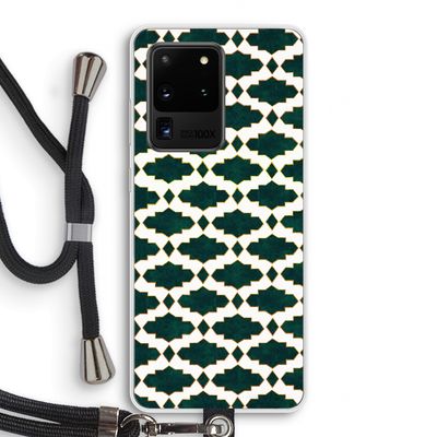 Moroccan tiles: Samsung Galaxy S20 Ultra Transparant Hoesje met koord
