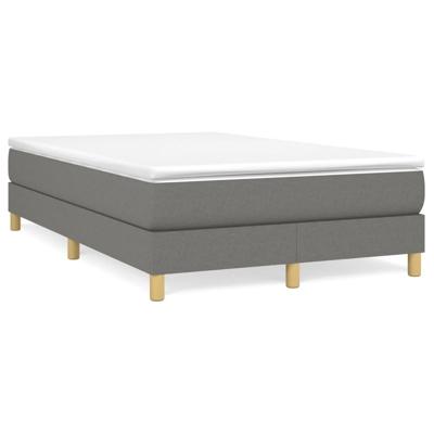 Boxspring met matras stof donkergrijs 120x190 cm
