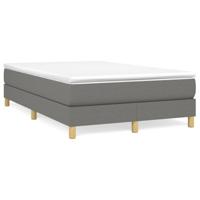Boxspring met matras stof donkergrijs 120x190 cm