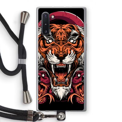 Tiger and Rattlesnakes: Samsung Galaxy Note 10 Transparant Hoesje met koord
