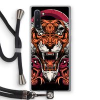 Tiger and Rattlesnakes: Samsung Galaxy Note 10 Transparant Hoesje met koord