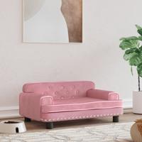 VidaXL Hondenmand 70x45x30 cm fluweel roze - thumbnail