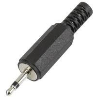 TRU COMPONENTS 595185 Jackplug 2,5 mm Stekker, recht Aantal polen: 2 Mono Zwart 1 stuk(s)