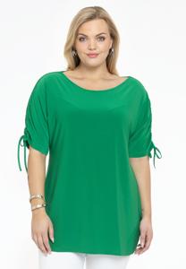 Yoek Tuniek met plooien | Groen | Maat 46/48