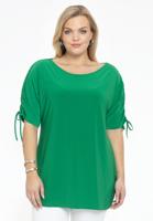 Yoek Tuniek met plooien | Groen | Maat 46/48