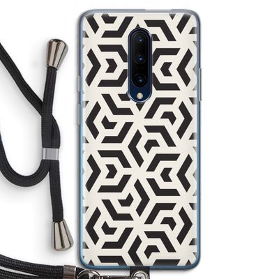 Crazy pattern: OnePlus 7 Pro Transparant Hoesje met koord