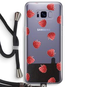 Framboosjes: Samsung Galaxy S8 Plus Transparant Hoesje met koord