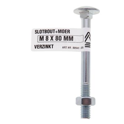 Slotbout moer m8x80mm - Deltafix