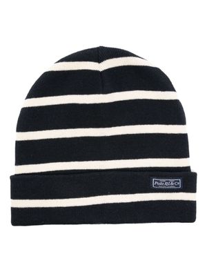 Polo Ralph Lauren bonnet rayé à patch logo - Bleu