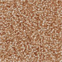 Creativ Company Rocailles, d 1,7 mm, afm 15/0, gatgrootte 0,5-0,8 mm, peach, 25 gr/ 1 doos