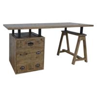 Bureau DKD Home Decor 160 x 80 x 75 cm Metaal Mangohout