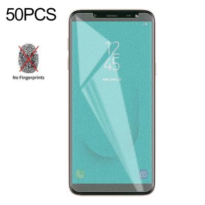 50 stuks non-Full matte Frosted gehard glas film voor Galaxy J6 geen retail pakket