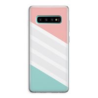 Strepen pastel: Samsung Galaxy S10 Plus Transparant Hoesje
