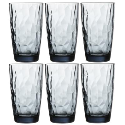 Bormioli Rocco Tumbler drinkglas - 6x - blauw - 470 ml - sap/water/drinkglazen