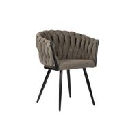 Wave stoel taupe (set van 2)