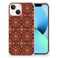 iPhone 13 Doorzichtige Silicone Hoesje Batik Brown