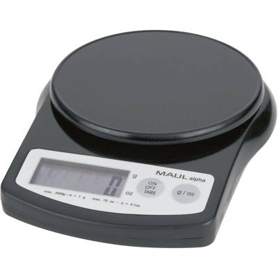 Maul MAULalpha 2000G Brievenweegschaal Weegbereik (max.) 2 kg Resolutie 1 g Zwart