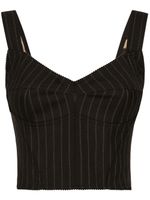 Dolce & Gabbana haut bustier à fines rayures - Noir - thumbnail