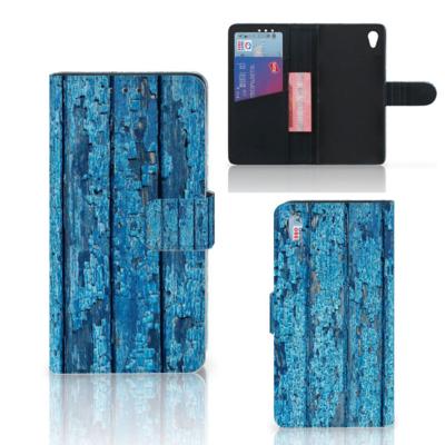 Sony Xperia Z3 | Book Style Case | Wood Blue