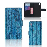 Sony Xperia Z3 | Book Style Case | Wood Blue