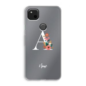 Pink Bouquet: Google Pixel 4a Transparant Hoesje