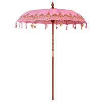 Parasol Anders Roze x 260 cm Katoen en massief hout