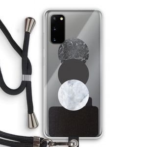 Marmeren cirkels: Samsung Galaxy S20 Transparant Hoesje met koord
