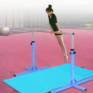 Gymnastiektraining Turnrek in Hoogte Verstelbaar 90cm-150cm Kinderen Gymnastiek Rekstok Turnstangen tot 100 kg Belastbaar