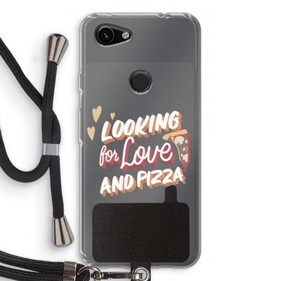 Pizza is the answer: Pixel 3a Transparant Hoesje met koord