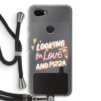 Pizza is the answer: Pixel 3a Transparant Hoesje met koord