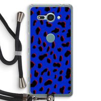 Blue Leopard: Sony Xperia XZ2 Compact Transparant Hoesje met koord