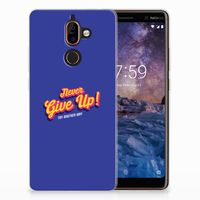 Nokia 7 Plus Siliconen hoesje met naam Never Give Up