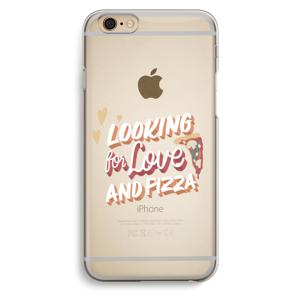 Pizza is the answer: iPhone 6 / 6S Transparant Hoesje