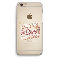 Pizza is the answer: iPhone 6 / 6S Transparant Hoesje