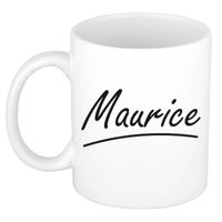 Maurice voornaam kado beker / mok sierlijke letters - gepersonaliseerde mok met naam - Naam mokken