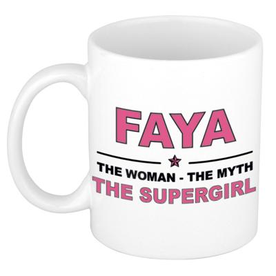 Faya cadeau mok - Woman Myth Supergirl - naam koffiemok - 300 ml - collega - moederdag Faya cadeau mok - Woman Myth Supergirl - naam koffiemok - 300 ml - collega - moederdag