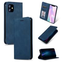 Retro huid voelen Business magnetische horizontale Flip lederen case voor iPhone 11 (marineblauw)