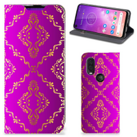 Telefoon Hoesje Motorola One Vision Barok Roze - thumbnail