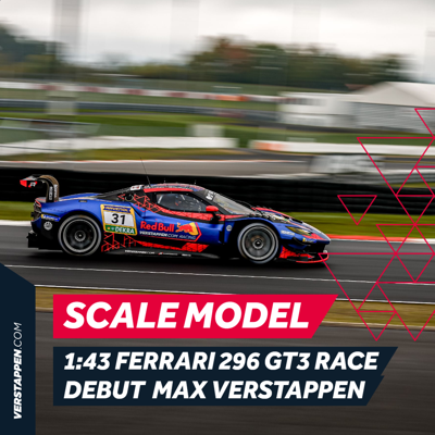 1:43 Ferrari 296 GT3 Race Debut - Max Verstappen - Verstappen.com Racing - Schaalmodel