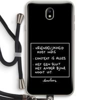 Mijn Motto's: Samsung Galaxy J7 (2017) Transparant Hoesje met koord