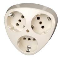 Enzo Wandcontactdoos RA inbouw 3-voudig 4677040