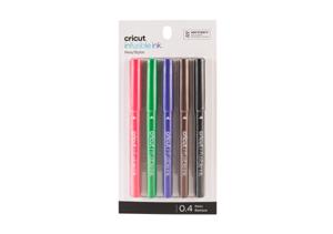 Cricut Explore/Maker Infusible Ink Fine Point 5-Pack Basics Stiftset Rood, Zwart, Violet, Bruin, Groen
